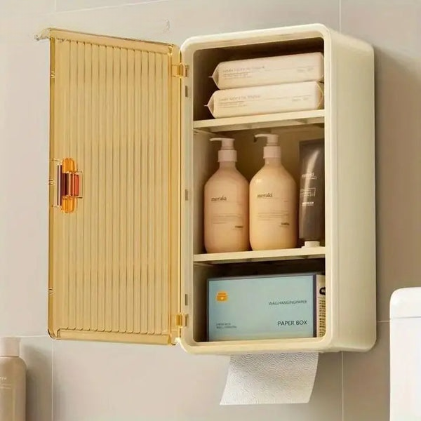 Wall Mounted Bathroom Shelf With Tissue Holder